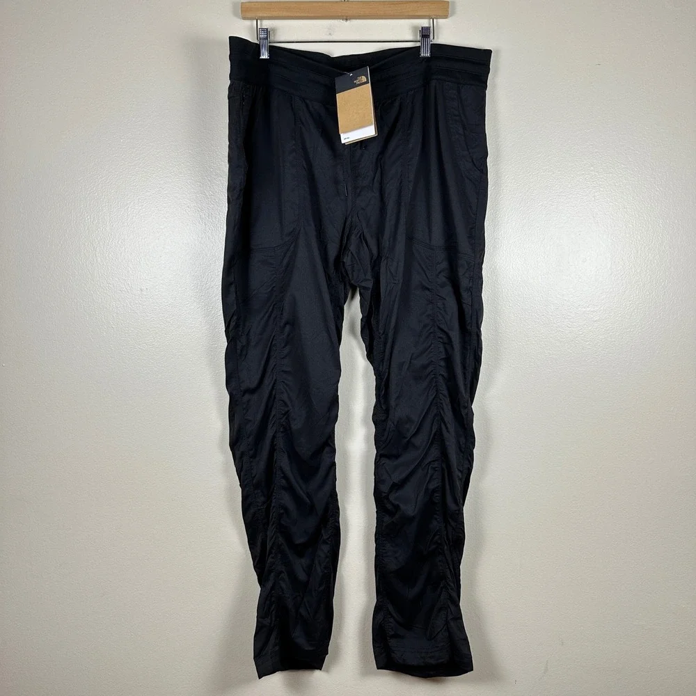 The North Face Women's XXL Aphrodite 2.0 Pant Black Ruched Hiking Gorpcore NEW